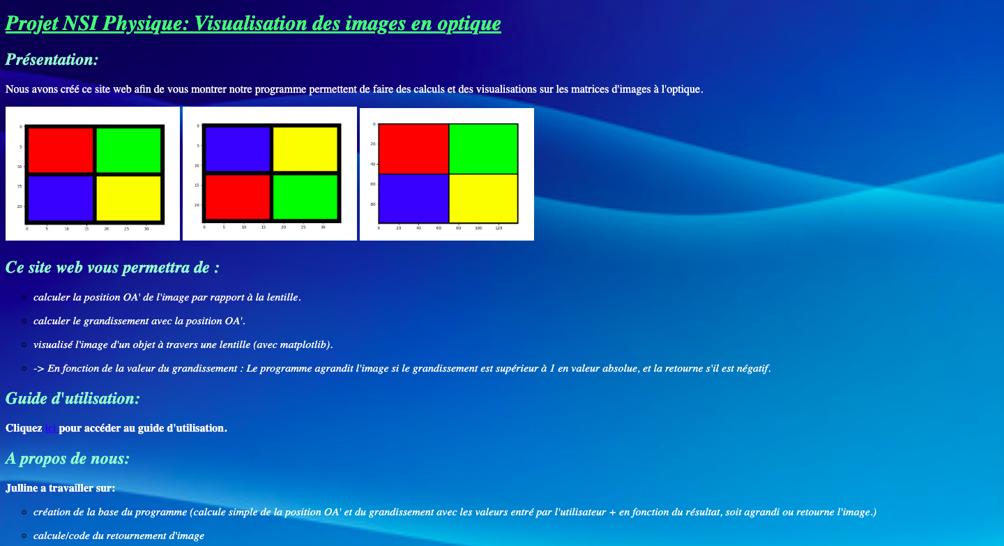 photo of the website (guid)